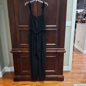 GUESS Black Jumpsuit with Button Detail